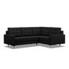 ECKSOFA RECHTS MIT SCHLAFFUNKTION ELMA, Schwarz - Schwarz, Textil (223/172cm) - Mebligo