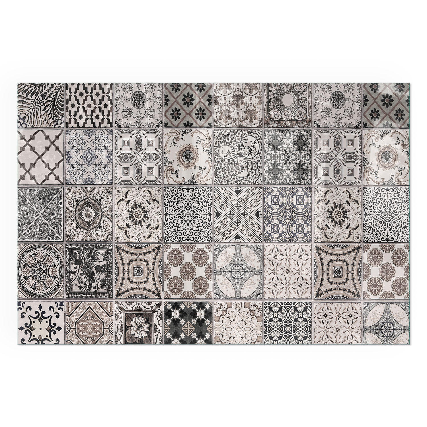 GLASPLATTE für Kamin 120x80 cm - Schwarz, Glas (120/80/0.4cm) - TULUP