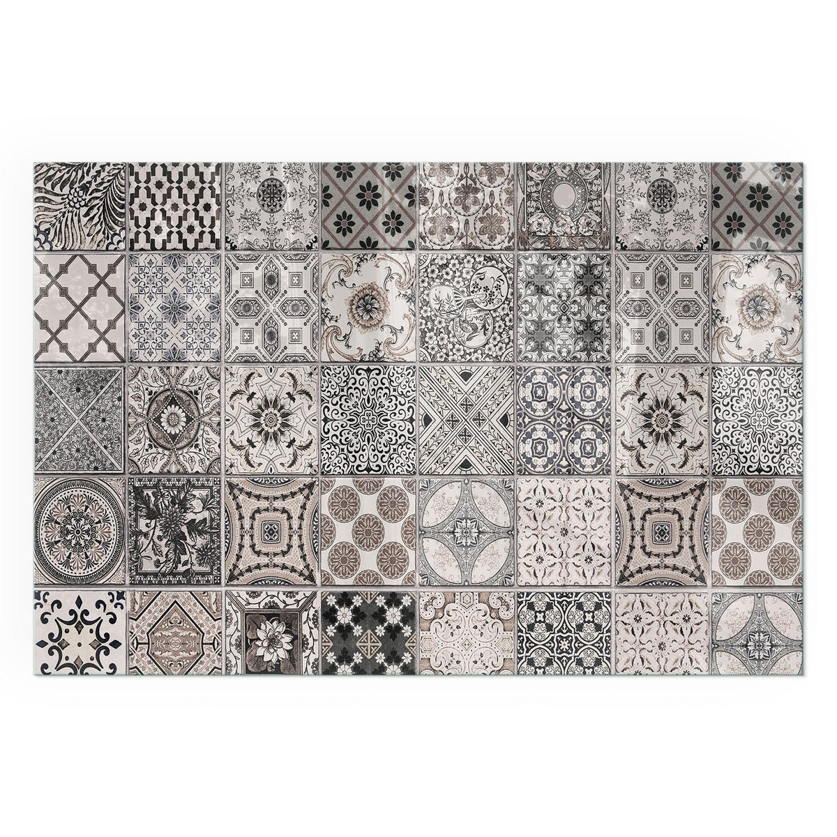 GLASPLATTE für Kamin 120x80 cm - Schwarz, Glas (120/80/0.4cm) - TULUP