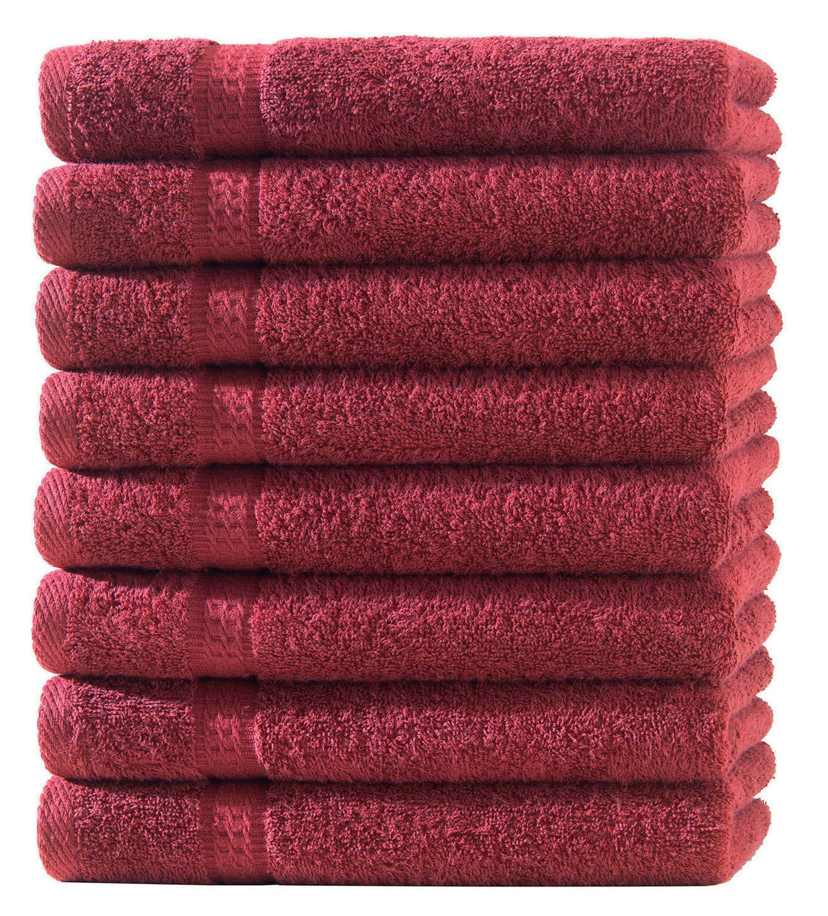 HANDTUCH 50x100 cm Frottier Handtücher im 8er Set aus 100% Baumwolle, Bordo 500g/m2 - Bordeaux, Textil (50/100cm) - Carpe Sonno