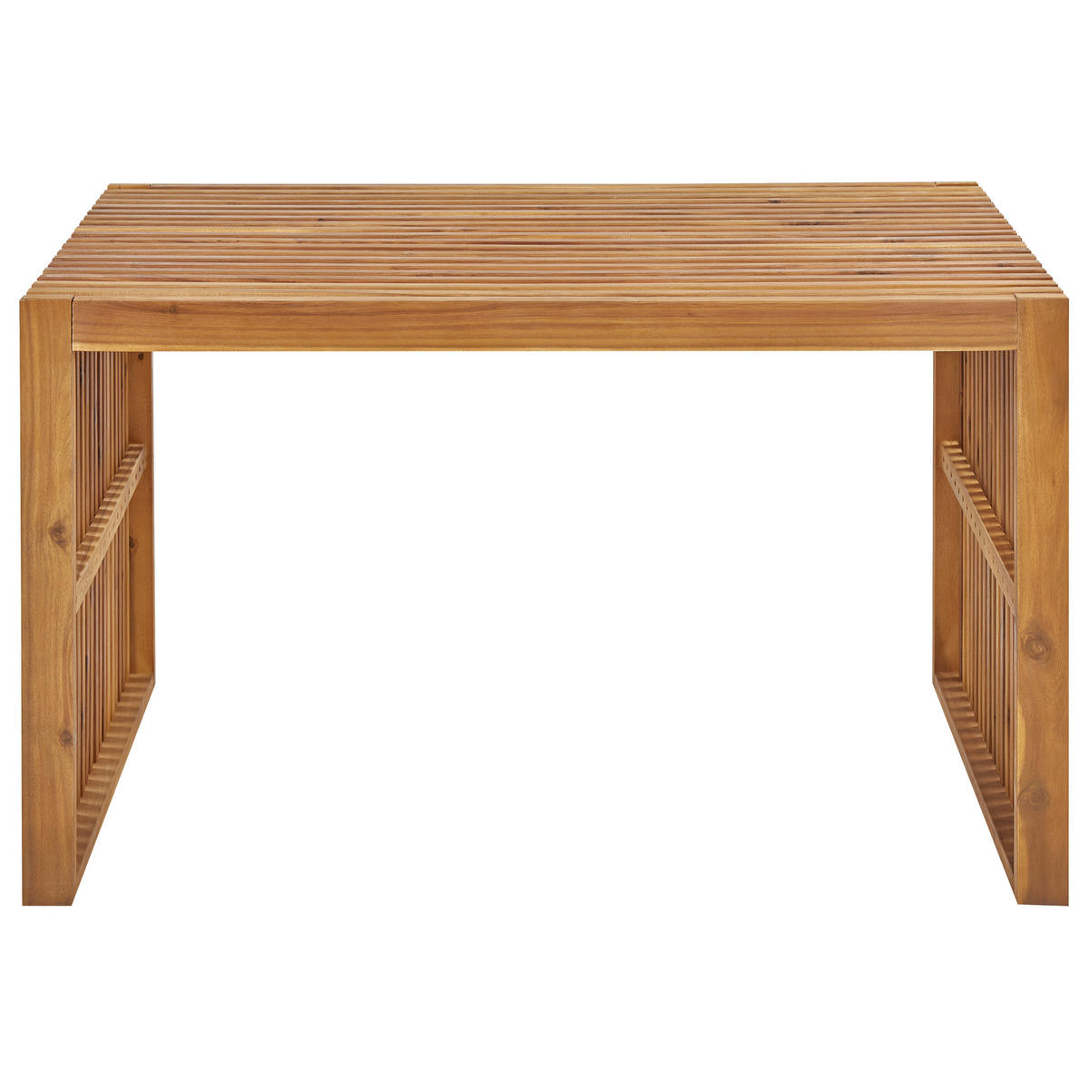 GARTENTISCH Akazienholz hellbraun 120/70 cm Bellano - Hellbraun, Holz (70/120/70cm) - Beliani