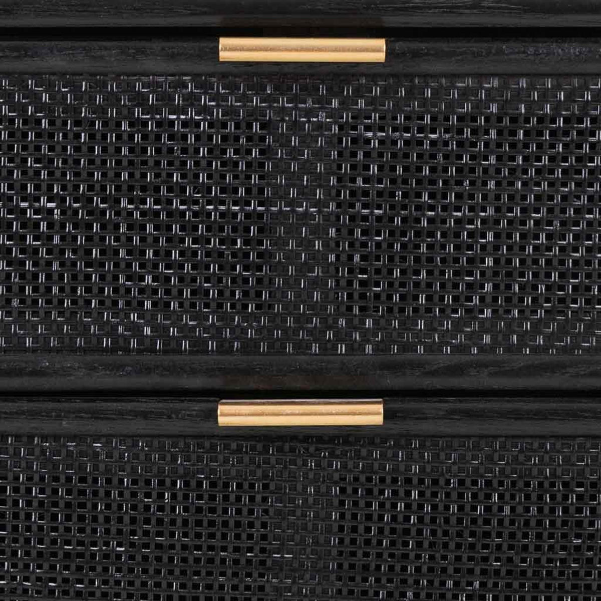 NACHTTISCH aus Holz und Gitter, schwarz, 42x37x71cm - Schwarz, Holz (42/71/36.5cm) - Wanderlust