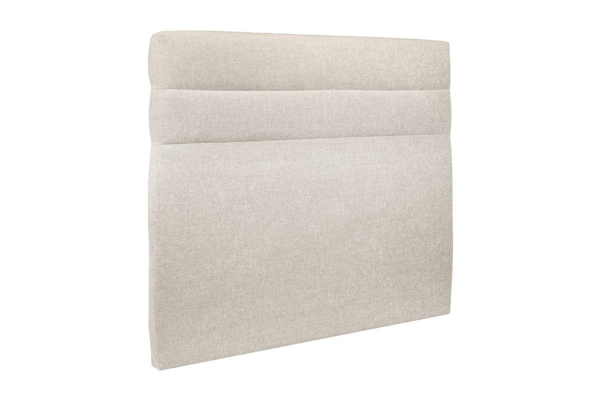 KOPFTEIL Modell Linien – Hellbeiger Stoff 160 cm - Beige, Karton/Holz (160/120/10cm) - Sommeil de Plomb