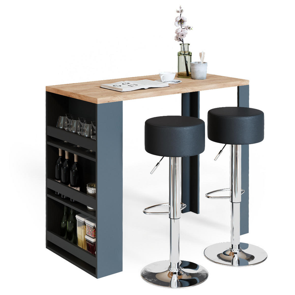 BARTISCH Eiche 57 x 117 cm - Eichefarben, Holzwerkstoff (57/106/117cm) - Vicco