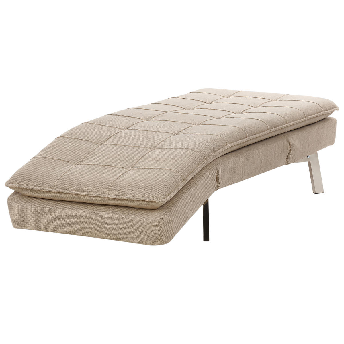 ČALOUNĚNÉ LEHÁTKO CHAISE LONGUE Látka Béžové Loiret - béžová, textil (179/93/76cm) - Beliani