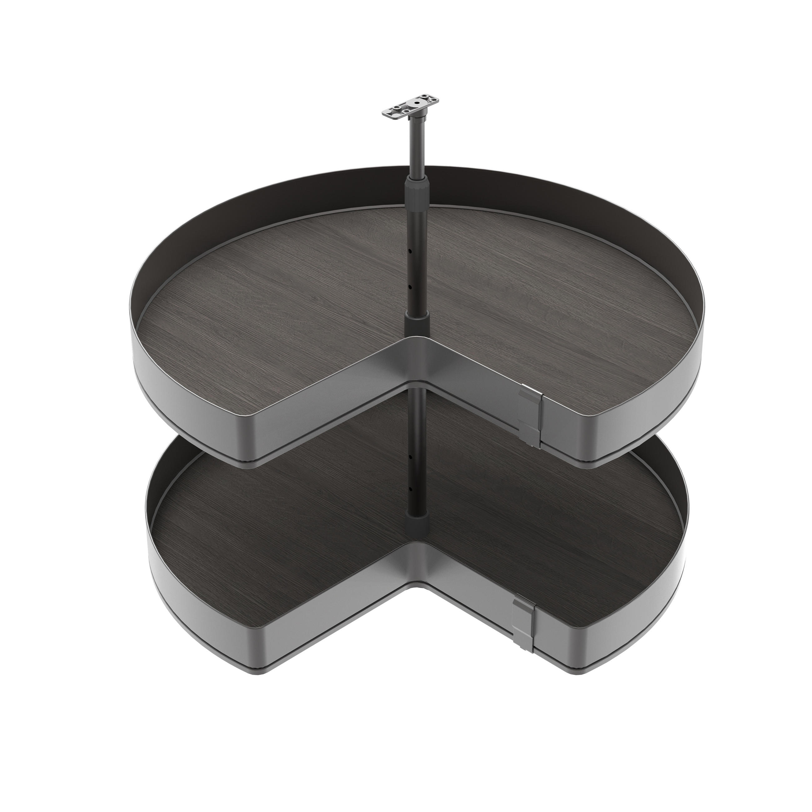 ABLAGEN Harmony 3/4 Drehbar Für Küchenschränke, Modulbreite 800mm, Höhenverstellbar, Stahl - Anthrazit, Metall (70.8/77/70.8cm) - EMUCA