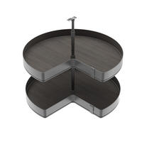 ABLAGEN Harmony 3/4 Drehbar Für Küchenschränke, Modulbreite 800mm, Höhenverstellbar, Stahl - Anthrazit, Metall (70.8/77/70.8cm) - EMUCA