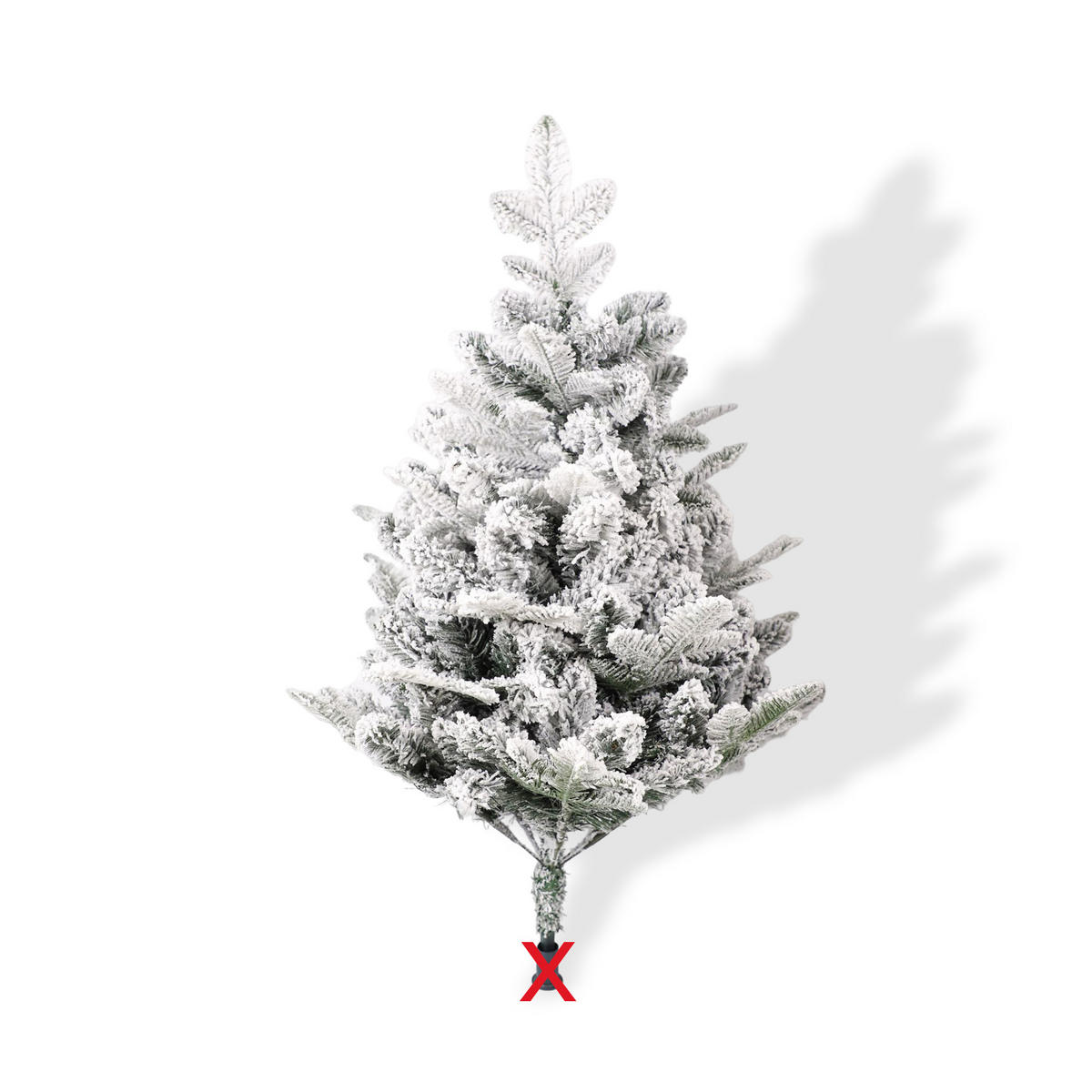 WEIHNACHTSBAUM Weiß 137/137/210 cm - Weiß, Kunststoff (210cm) - Mobili Rebecca