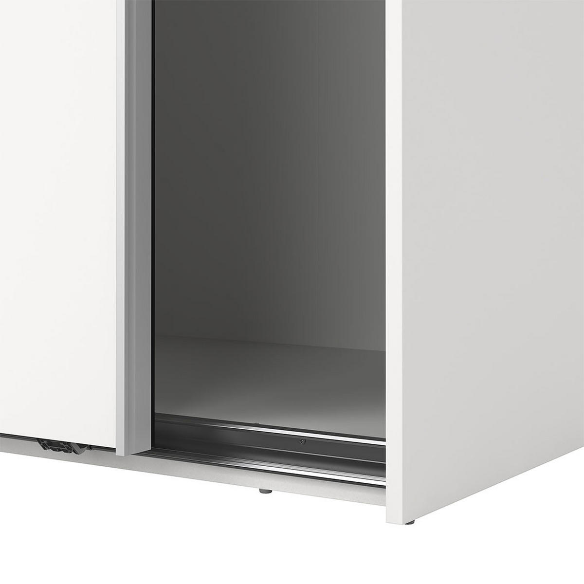 SCHIEBETÜRENSCHRANK, Como, Weiß, Holzwerkstoff, 179 x 67 x 221 cm - Weiß, Holzwerkstoff (179/221/67cm) - ebuy24