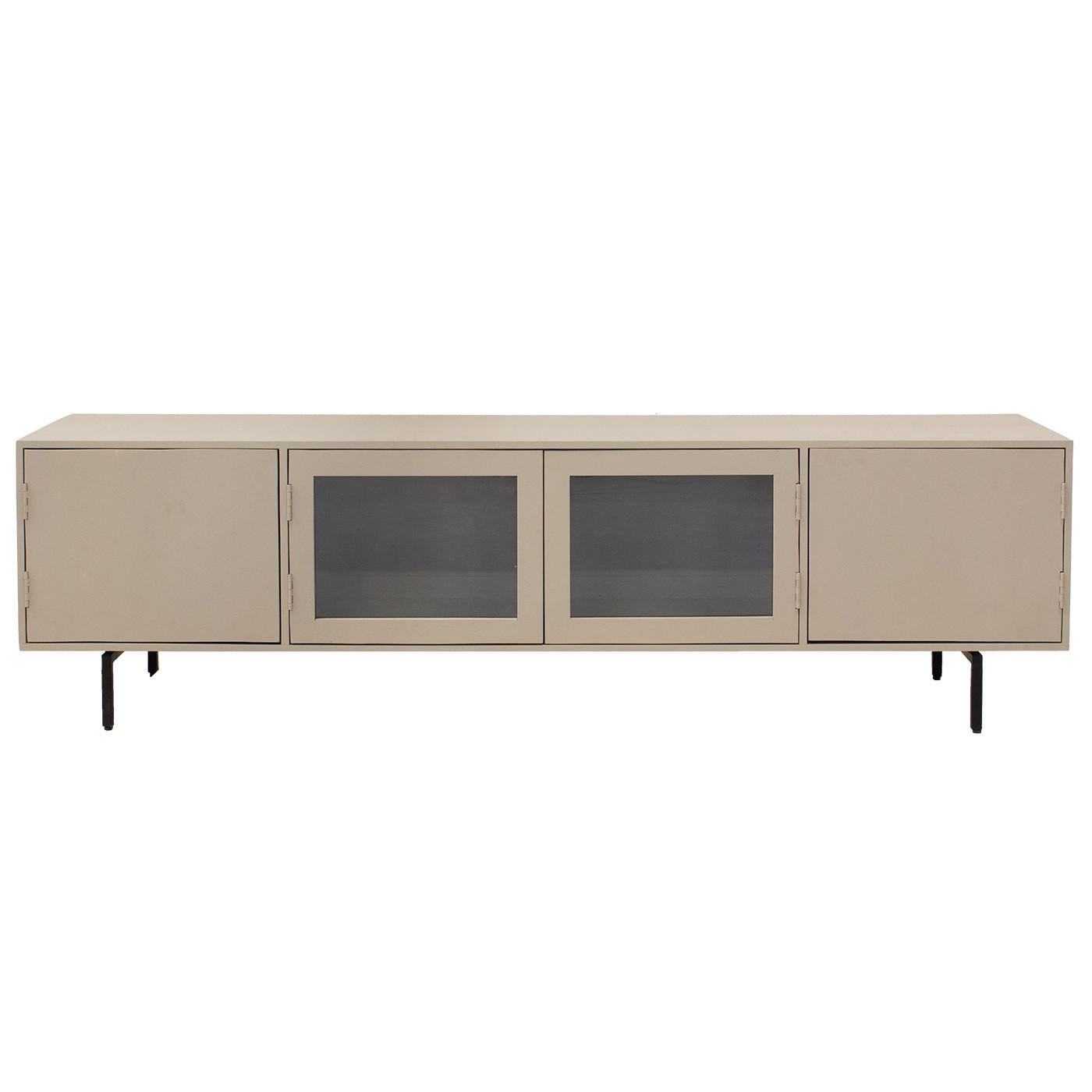 TV-MÖBEL aus Mangoholz 200cm, taupe - Taupe, Holz (200/55/45cm) - Giga Meubel