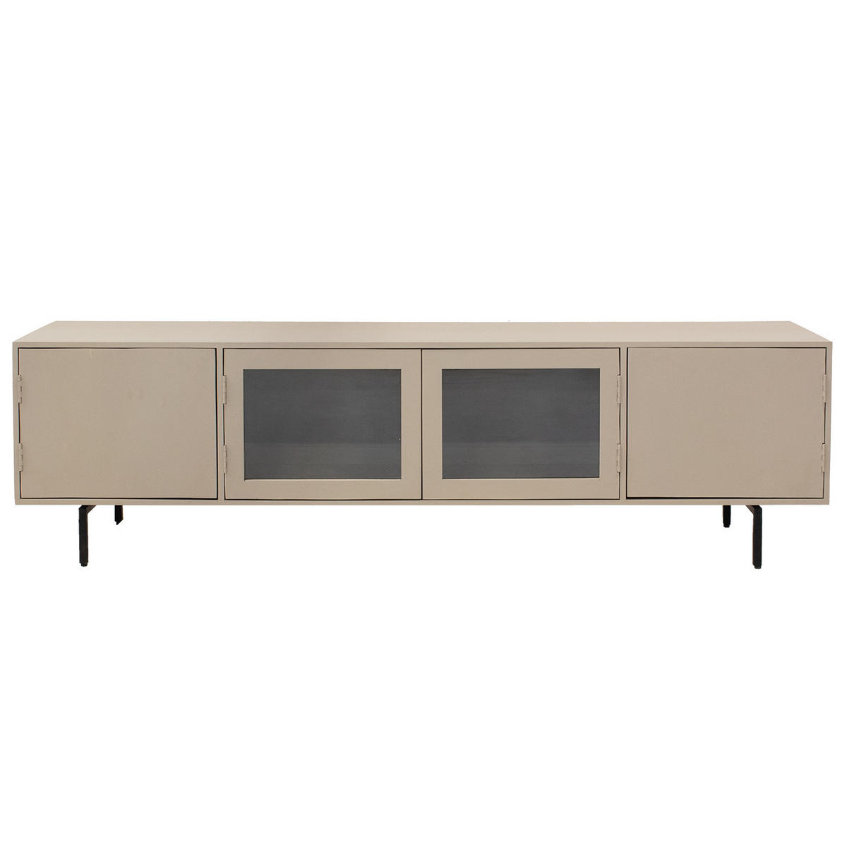 TV-MÖBEL aus Mangoholz 200cm, taupe - Taupe, Holz (200/55/45cm) - Giga Meubel