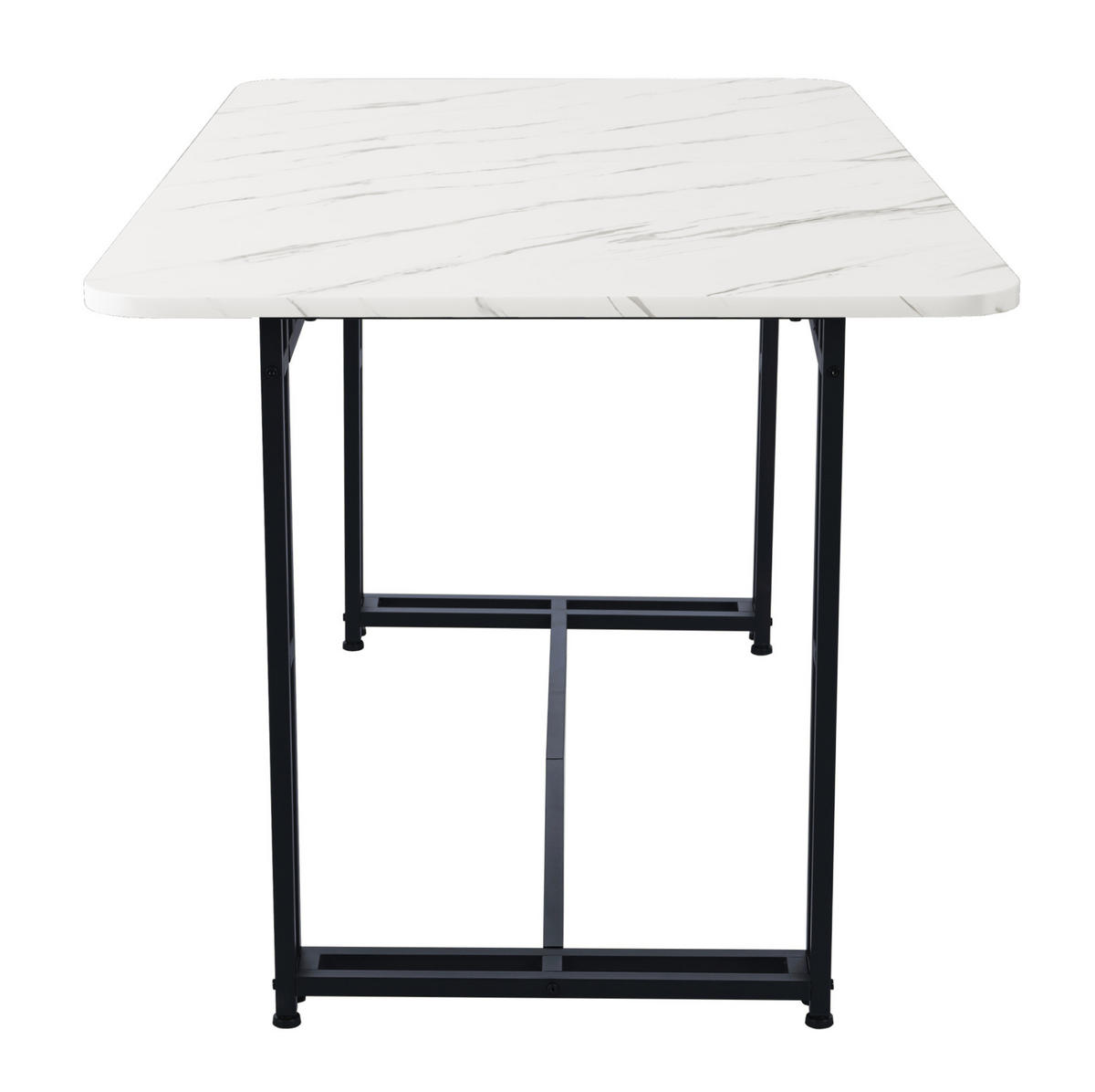 ESSTISCH, MDF mit Metallgestell, 120/70/74 cm, Schwarz-Weiß - Schwarz, Holzwerkstoff (120/70/74cm) - Redom