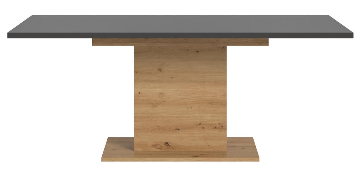 ESSTISCH grau, Eiche Artisan Küchentisch ausziehbar 150 - 190 cm - Eiche Artisan/Grau, Holzwerkstoff/Metall (150/90/76cm) - Inn.Furn