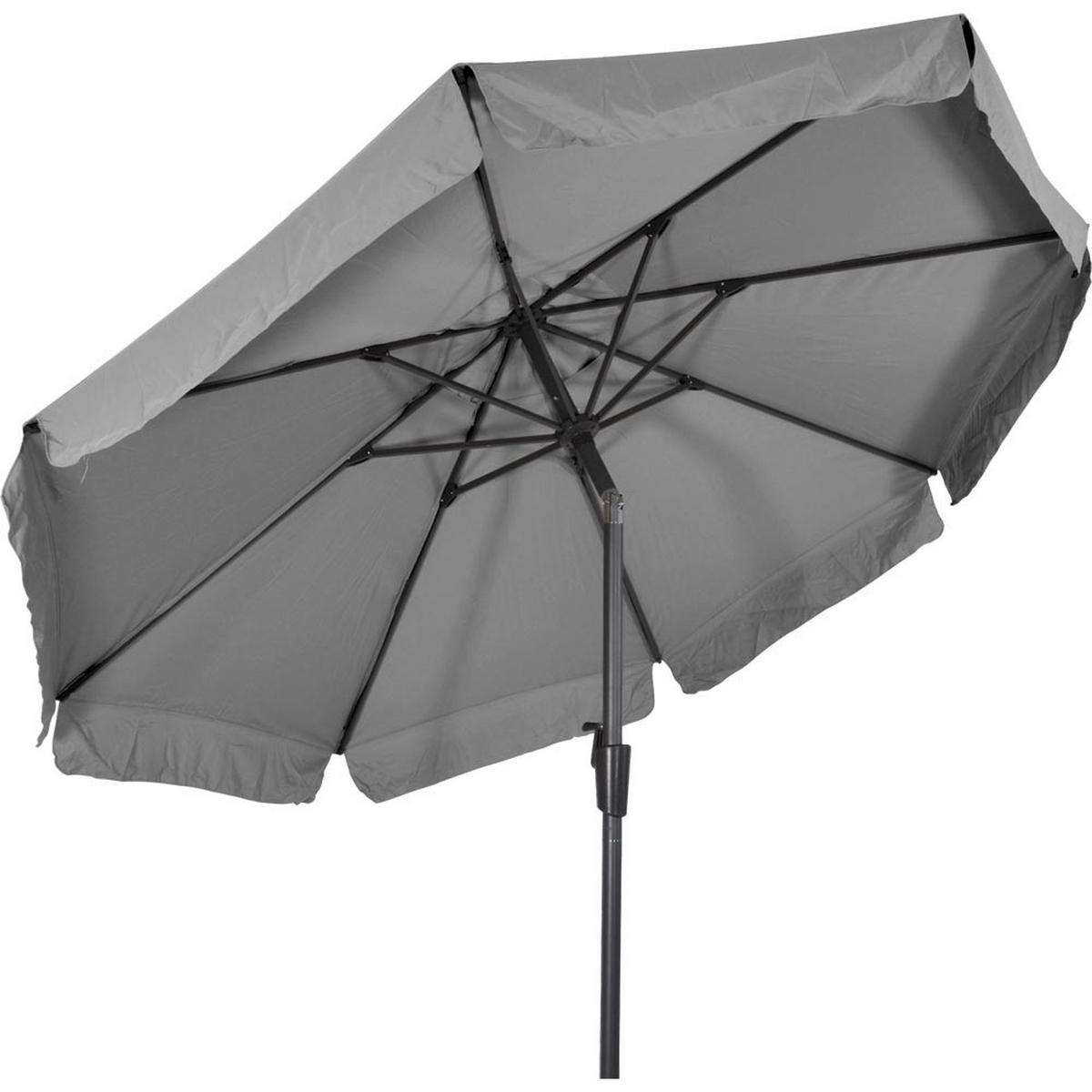 SONNENSCHIRM ZUM AUFKLAPPEN Libra - Grau - 300/300/ cm - Grau, Textil (300/300cm) - Lesli Living