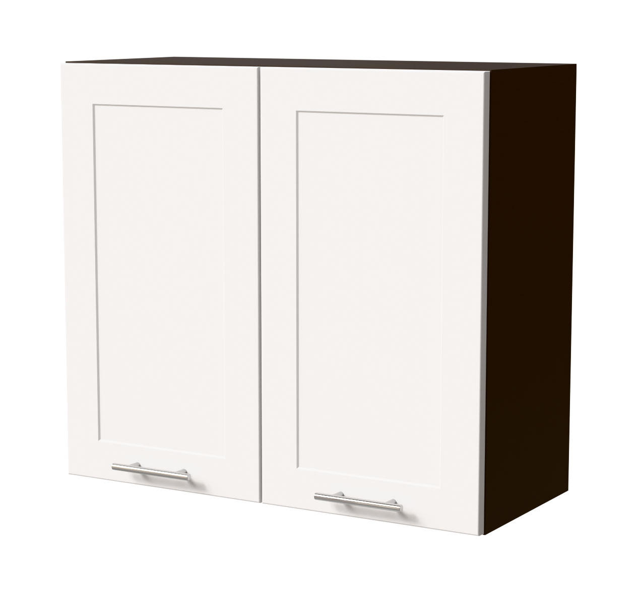 Feldmann-Wohnen Hängeschrank Weiß, Dunkelgrau 80x72x32.5 cm