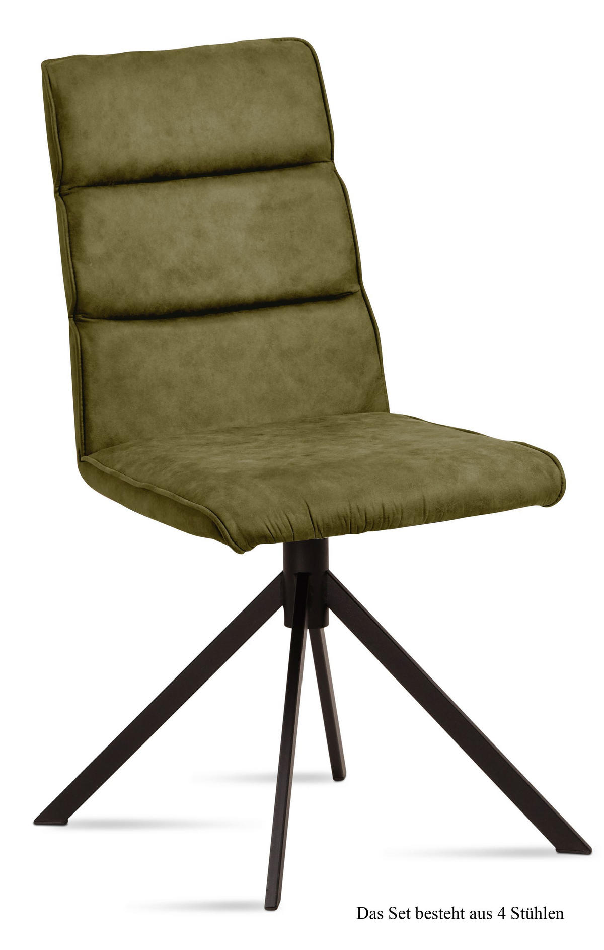 ESSZIMMERSTUHL (4er-Set) Drusy 47x92x60 Schwarz/Olivgrün - Schwarz/Olivgrün, Kunststoff (60/92/47cm) - 58aufmkessel