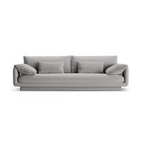 SOFA Torino aus strukturiertem Stoff hellgrau 4 Sitzplätze - Hellgrau, Textil (250/83/103cm) - Micadoni