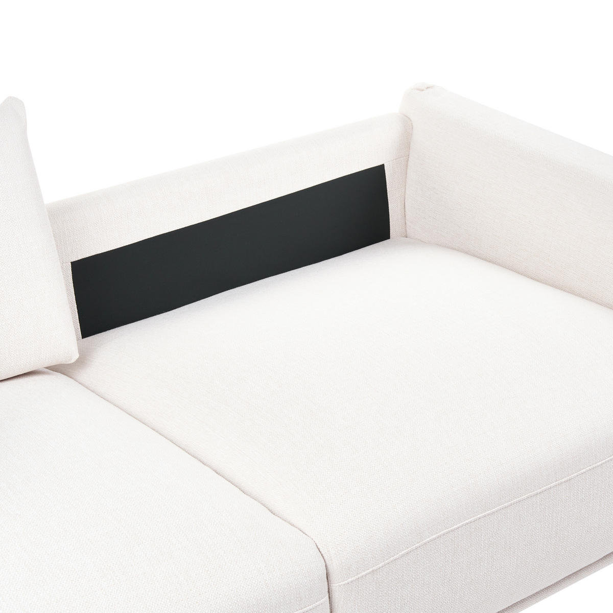 3-SITZER-SOFA Stoff Cremeweiß Jubek - Creme, Textil (214/81/104cm) - Beliani