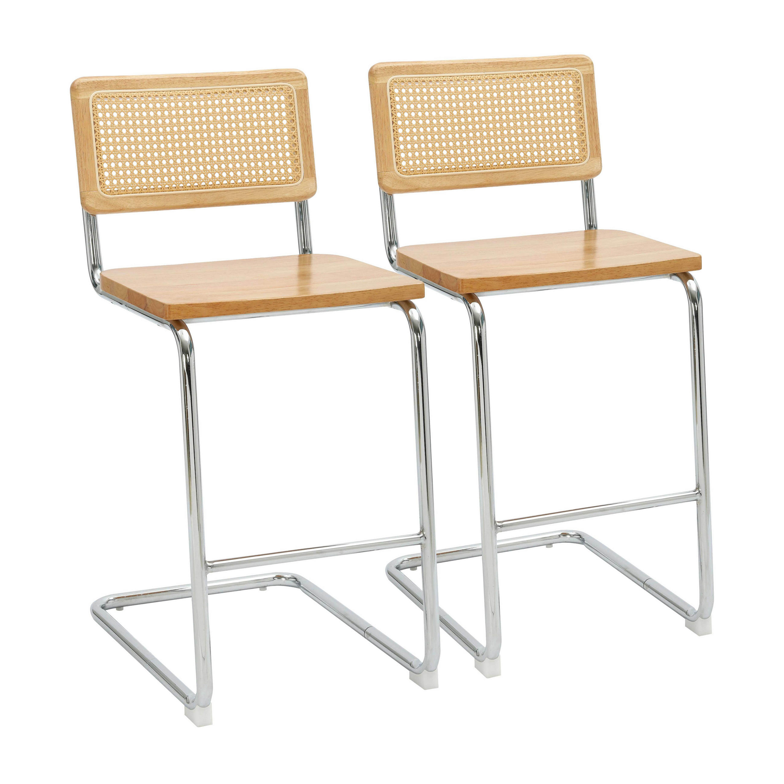 STUHL 2-tlg., Beige - Beige, Holz (45/96/55cm) - Oviala