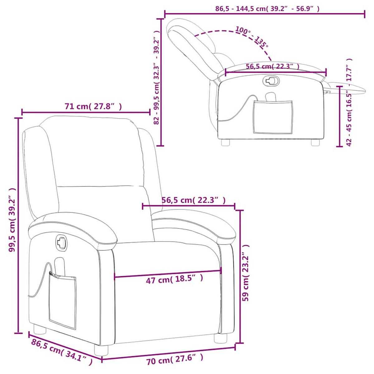 MASSAGESESSEL Creme Samt - Creme, Textil (144.5/82/71cm) - vidaXL