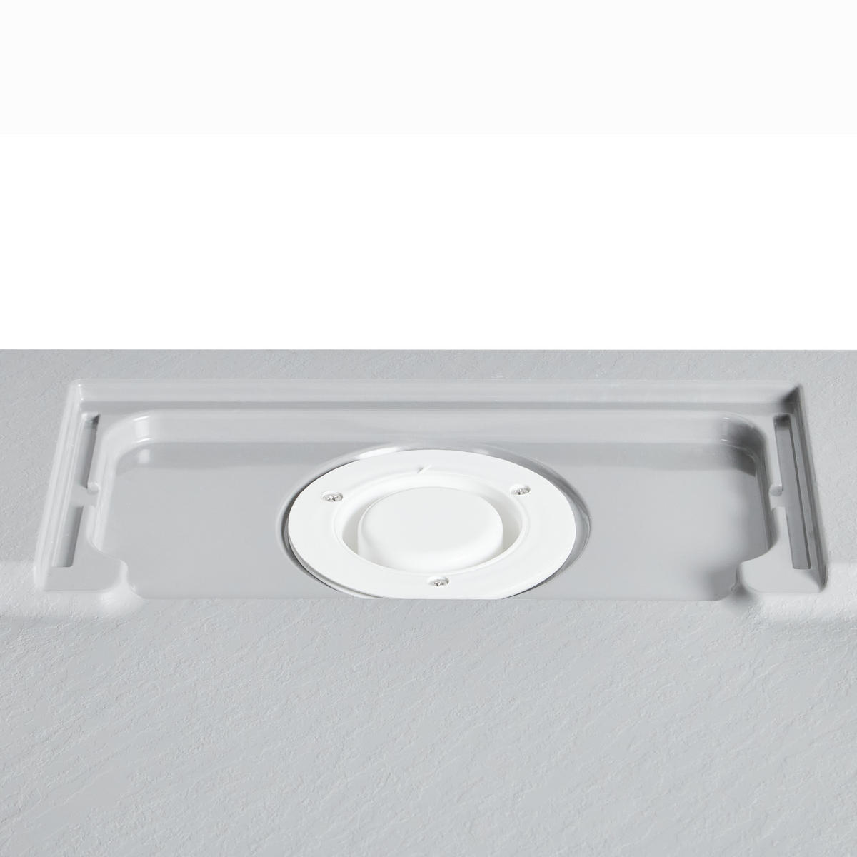 SPRCHOVÁ VANIČKA 90/90/3 cm Šedá Azzurro - šedá/tmavě šedá, plast (90/3/90cm) - Beliani