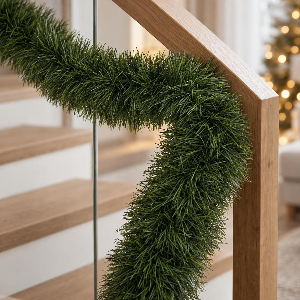 WEIHNACHTSGIRLANDE 6 Schichten Tris 500/20/20 cm - Grün, Glas (20/20/500cm) - Atmosphera Createur d´interieur