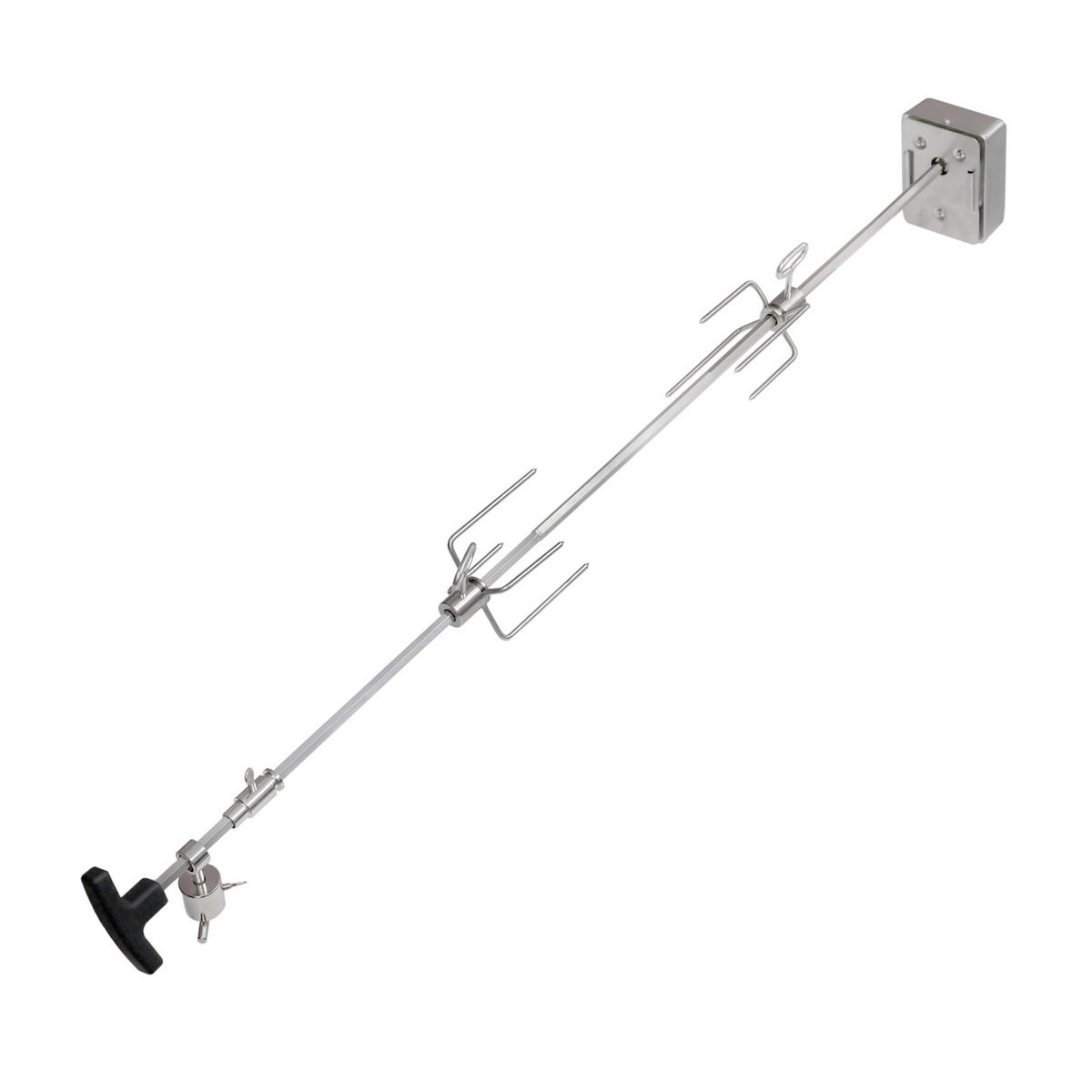 GASGRILL BLACK 4+1 Set mit Drehspieß - Schwarz, Metall (140/115/50cm) - TAINO