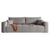 SCHLAFSOFA Velours mit Bettkasten und Schlaffunktion - Dunkelgrau, Holzwerkstoff/Textil (246/79/93cm) - Idohome