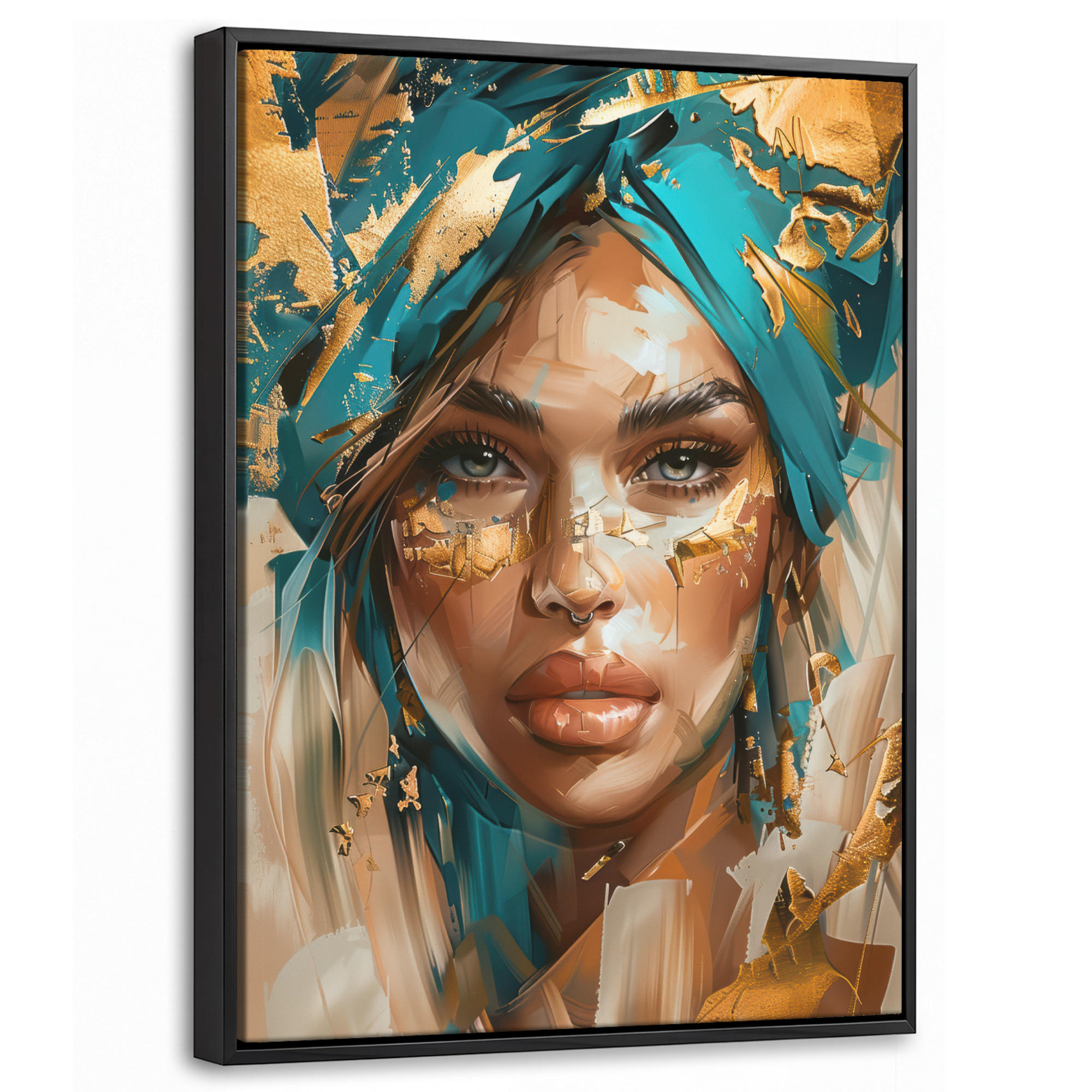 MuchoWow Leinwand Türkis 30x40 cm