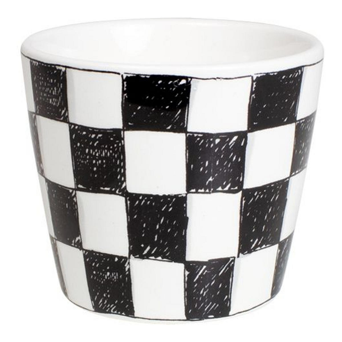 BECHER Kariert in Schwarz - 150 ml - Schwarz, Keramik (0.2L) - Blond Amsterdam
