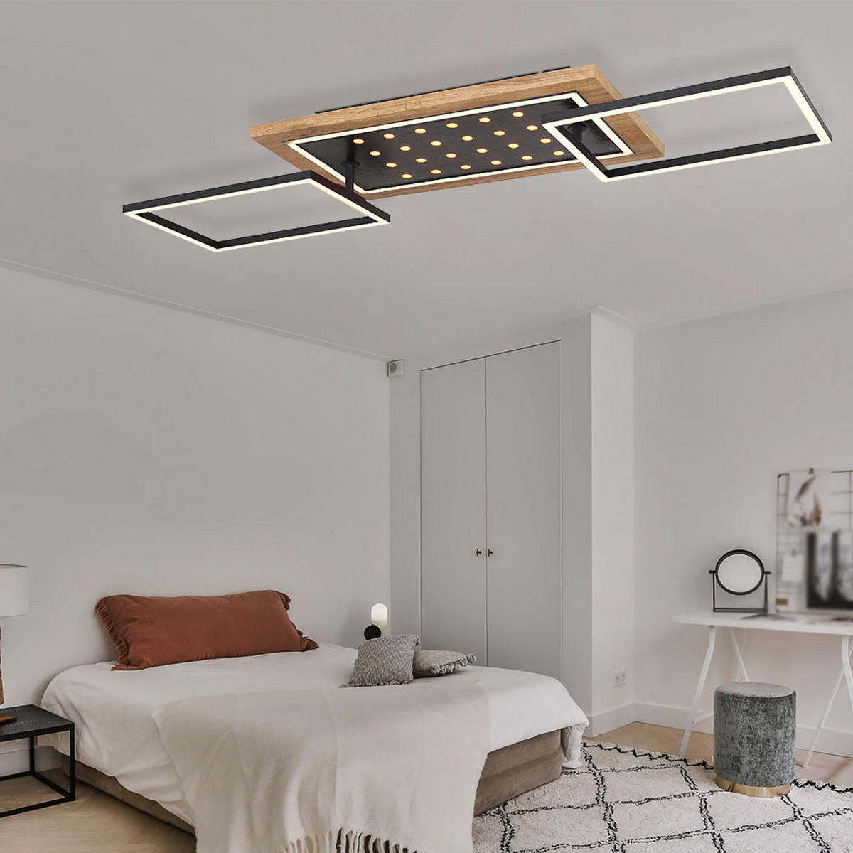 LED DECKENLEUCHTE Jimbo Metall Braun - Braun, Metall (96/28/12cm) - Globo Lighting