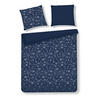 BETTWÄSCHE Satin SNOWF, 160x200 cm, Dunkel Blau, Winter Weihnachten Bettbezug, Weihnachtsdeko, Christmas, Weihnachtsmotiv - Dunkelblau, Textil (160/200cm) - home&you