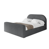 POLSTERBETT mit Bettkasten, Fußteil und Lattenrost, Boxbett mit Matratze H3/H4 - TIVON-Z 180x200 Dunkelgrau - Anthrazit, Holzwerkstoff/Textil (180/200cm) - ALTDECOR