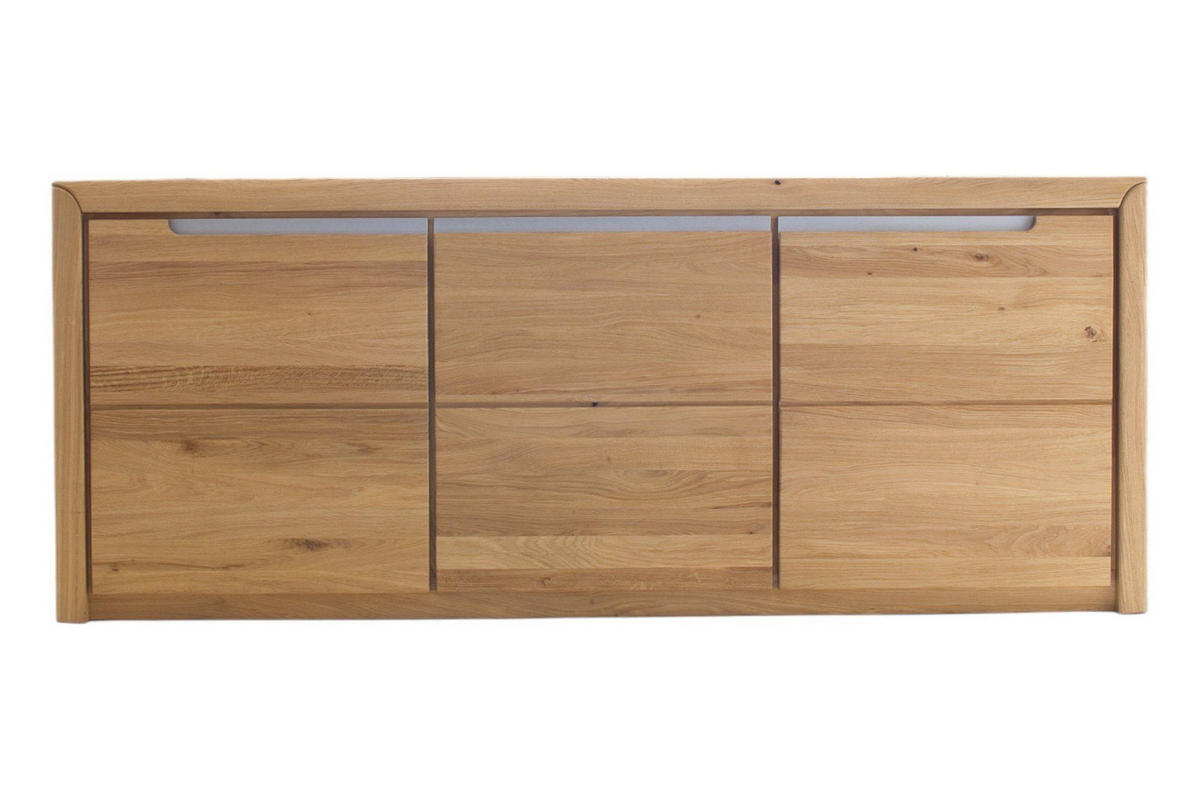 KOMMODE Massivholz Ianka 180x72x41 Lowboard Wildeiche Bianco geölt - Naturfarben, Holz (180/72/41cm) - 58aufmkessel