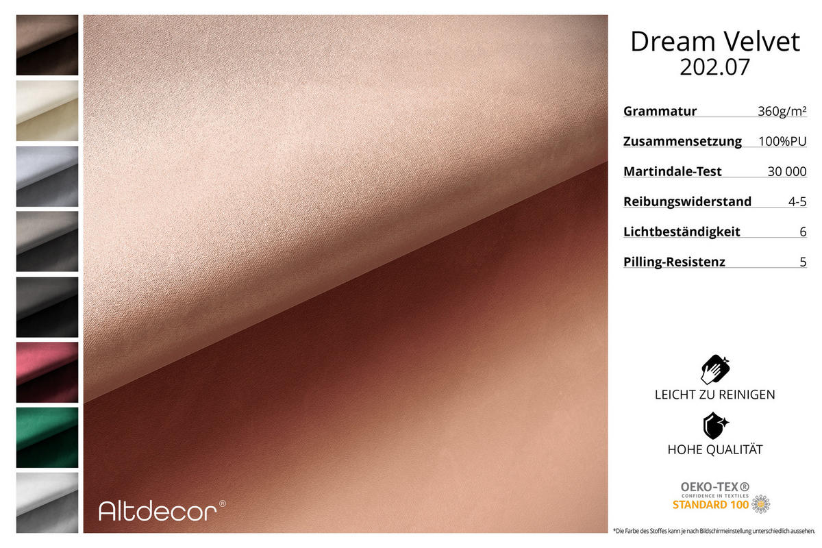 WOHNLANDSCHAFT mit Schlaffunktion und Bettkasten ONESK-U 317x177x72 Apricot Velours - Koralle, Holzwerkstoff/Kunststoff (317/72/177cm) - ALTDECOR