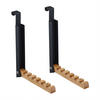 2XTÜRGARDEROBE - Schwarz, Holz/Metall (2.5/21/18cm) - Relaxdays