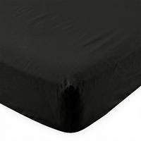 SPANNBETTLAKEN Basic Schwarz 180x200x32 cm (Bett 180) - Schwarz, Textil (180/200cm) - Happy Friday