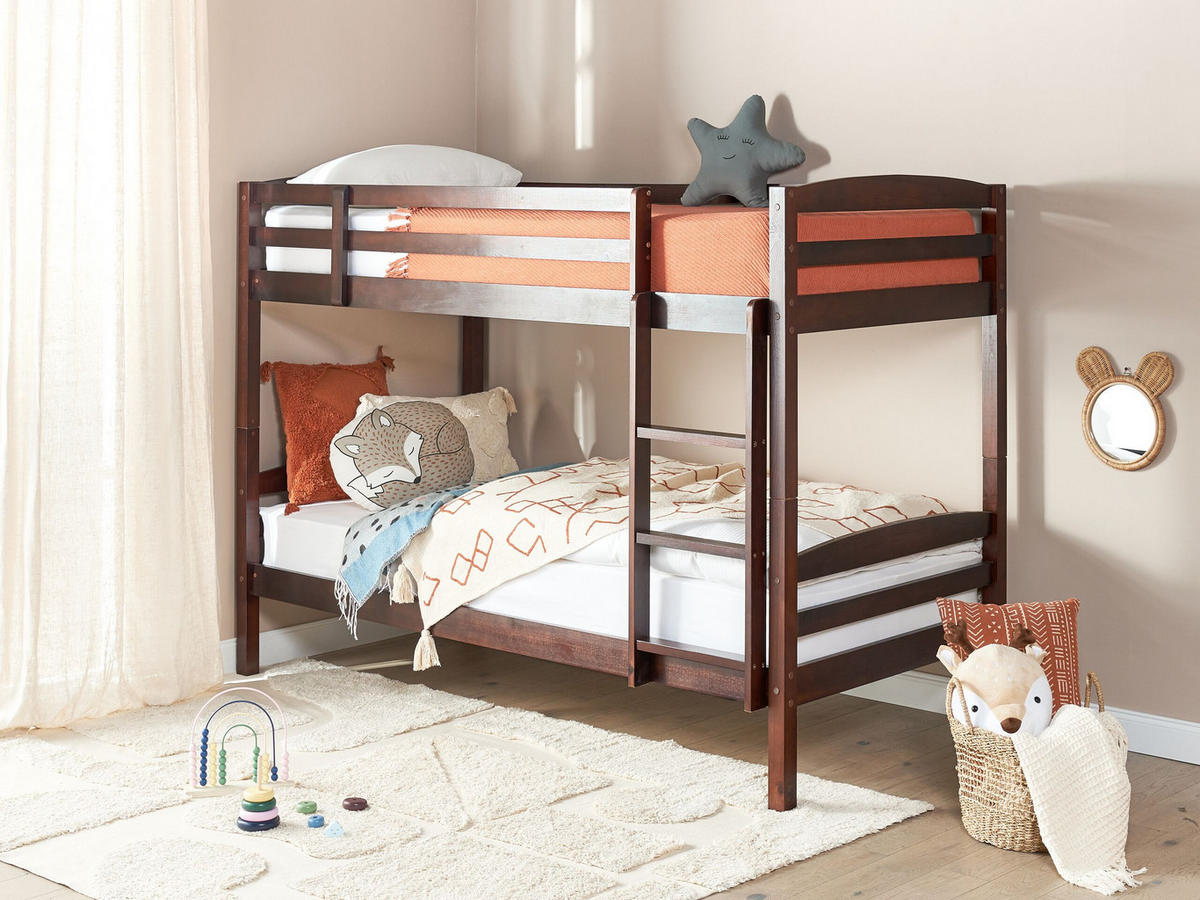 HOCHBETT 90x200 cm Dunkler Holzfarbton Regat - Dunkelbraun, Holz (90/200cm) - Beliani