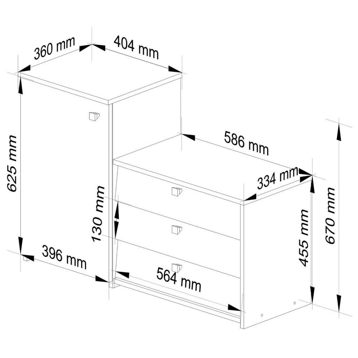 SKŘÍŇ NA BOTY v barvě olše 68/98,4/33 - barva olše, kompozitní dřevo (98.4/68/33cm) - RAUMHIRSCH FURNITURE