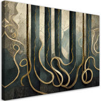 WANDBILD abstrakte linien minimialzim - Grau, Textil (60/40cm) - Feeby