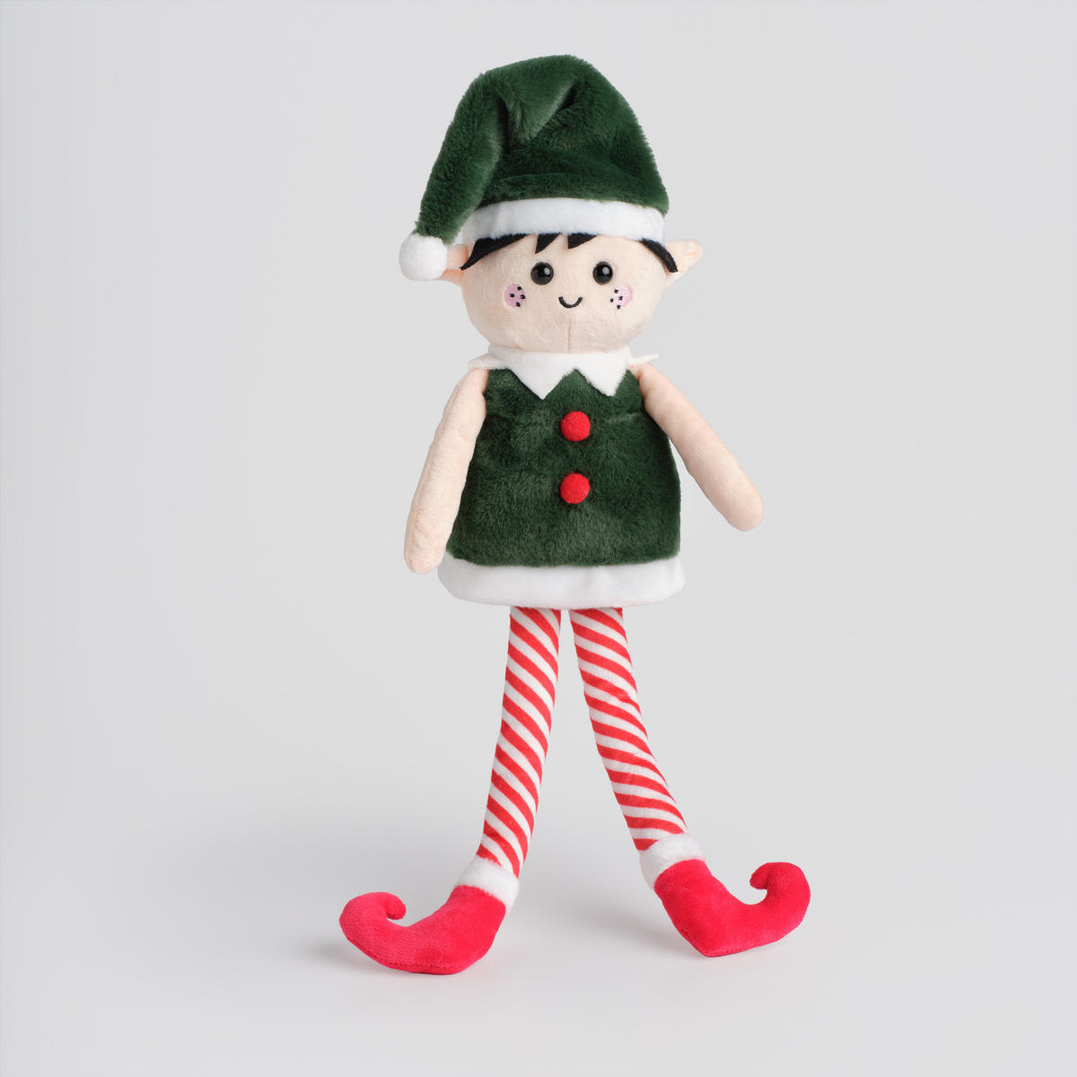 KUSCHELTIER Weihnachten Elfi, 40x11x7cm - Grün, Textil (7.5/40/11cm) - home&you