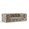 2-SITZER-SOFA Cosimo Beige Chenille - Beige/Schwarz, Holz/Holzwerkstoff (193/71/100cm) - Maison de Reve