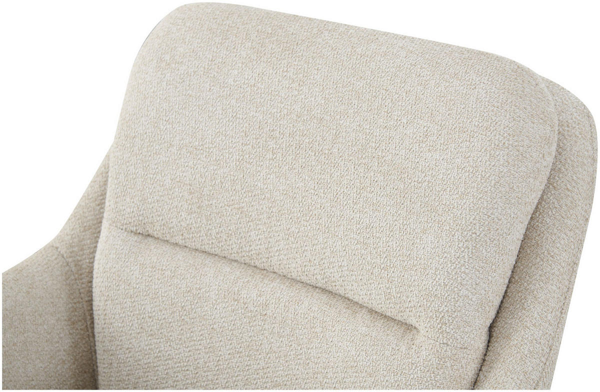 ARMLEHNENSTUHL Sophie creme 2er Set - Creme/Schwarz, Textil/Metall (53/87/62cm) - Xonox