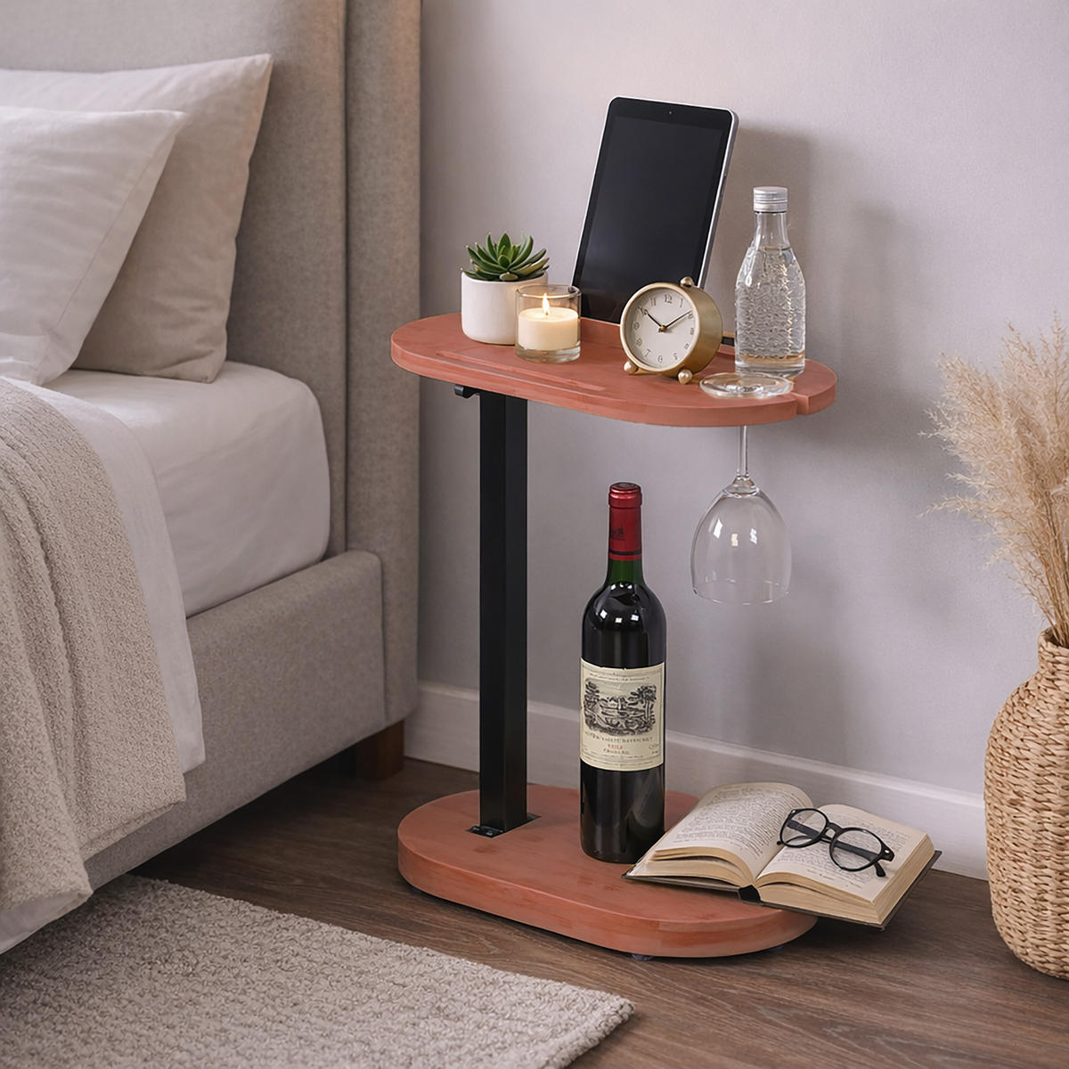 BEISTELLTISCH - Multicolor, Holz/Metall (22/40/82cm) - Relaxdays