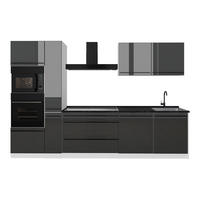 KUCHYNKA R-Line, Antracit vysoký lesk/biely, 310 cm antrasiitti työtaso - biela/antracitová, kompozitné drevo (310/206.8/60cm) - Vicco