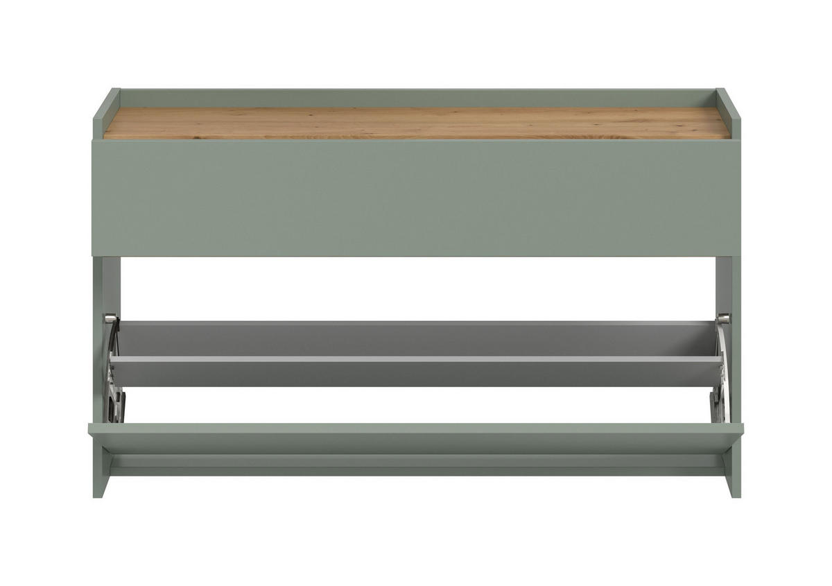 SCHUHKOMMODE DRIVE (B/H/T: ca. 110/61/32 cm) in Salbei/Salbei - Salbeigrün, Holzwerkstoff (110/61/32cm)