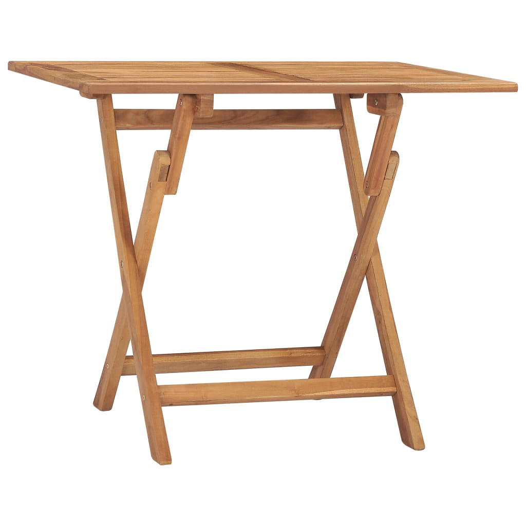 KLAPPBARER Garten-Esstisch 90/60/75 Cm Massivholz Teak - Braun, Holz (90/60/75cm) - vidaXL