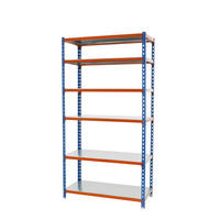 SCHWERLASTREGAL Giant Metal Shark HxBxT 250 x 100 x 50 cm Fachlast 180 kg Blau-Orange - Gelb, Metall (100/250/50cm) - PROREGAL