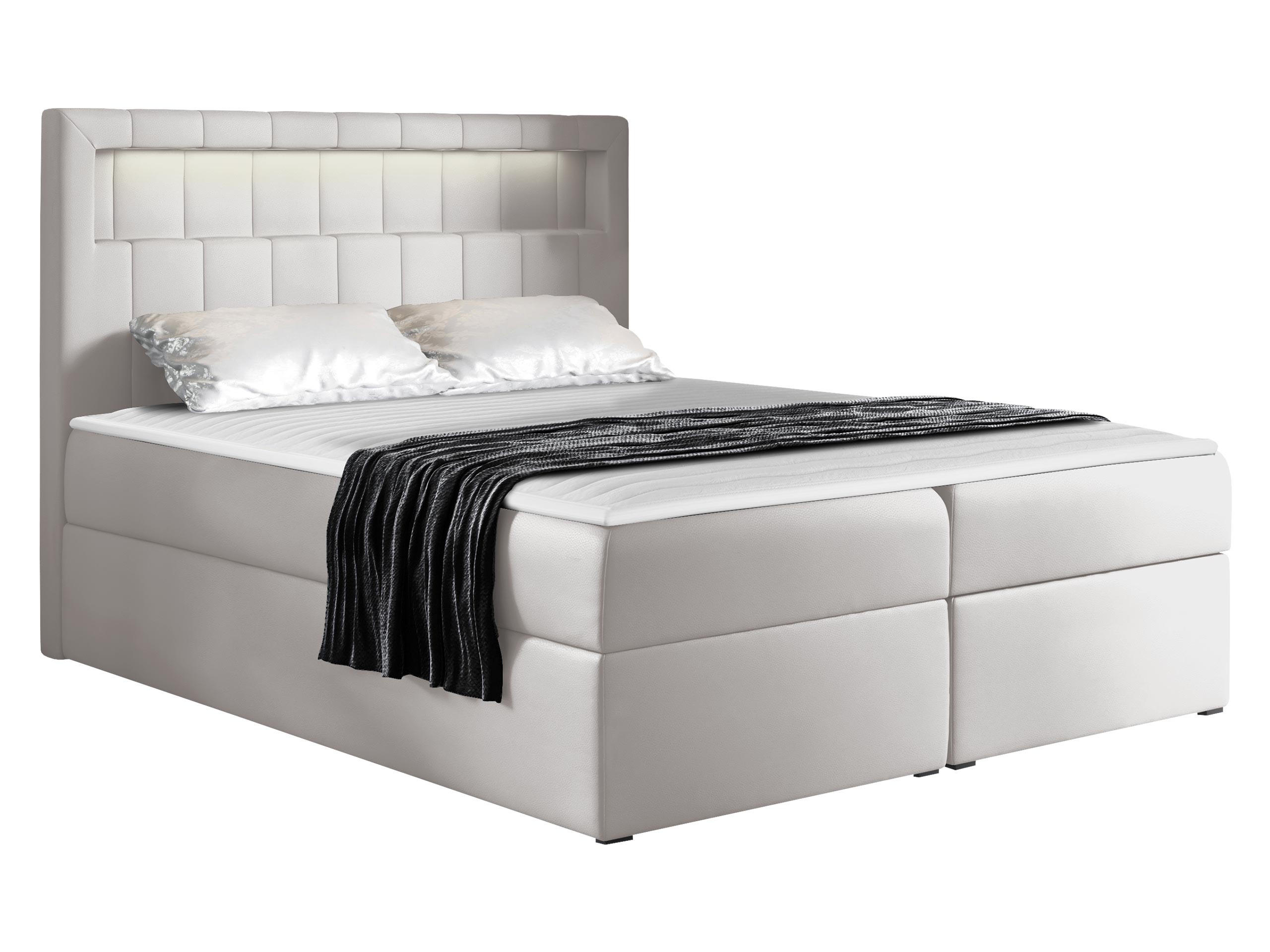 BOXBETT Aspen - Weiß, Holz/Textil (140/200cm) - MIRJAN24
