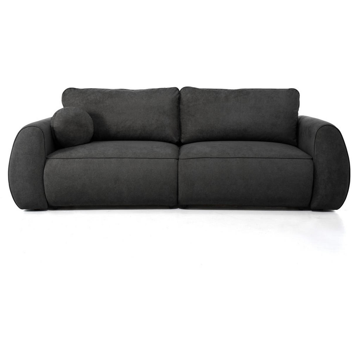 3-SITZER Schlafsofa Bravo mit Eckfunktion, mit zwei Bettkasten, Schwarz - Schwarz, Textil (257/96/110cm) - Beautysofa